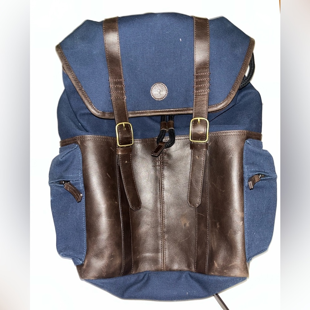 Timberland Rare Leather and Fabric Backpack